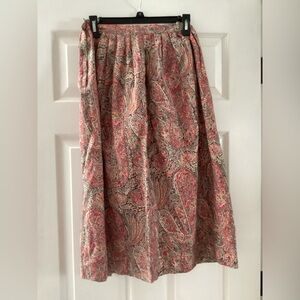 Vintage 1970s Paisley Fall Skirt By The Collector San Francisco